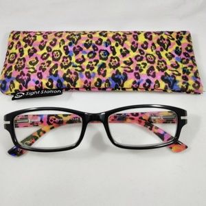 Fashion Reading Glasses Leopard Print with Case